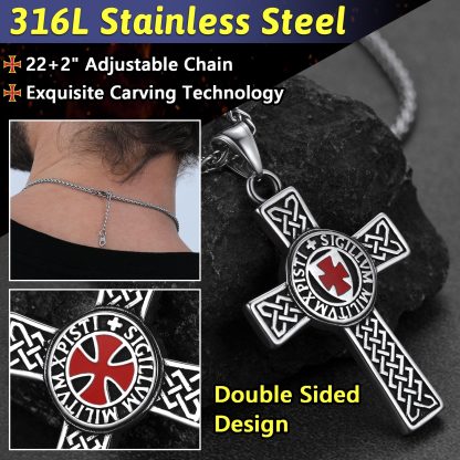 Stainless Steel Cross Necklace for Men