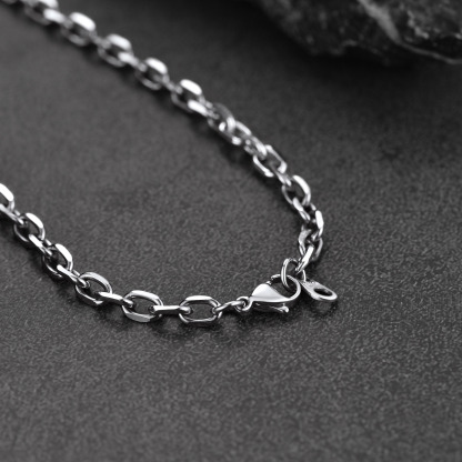 Stainless Steel Star of David Dog Tag Necklace for Men Women