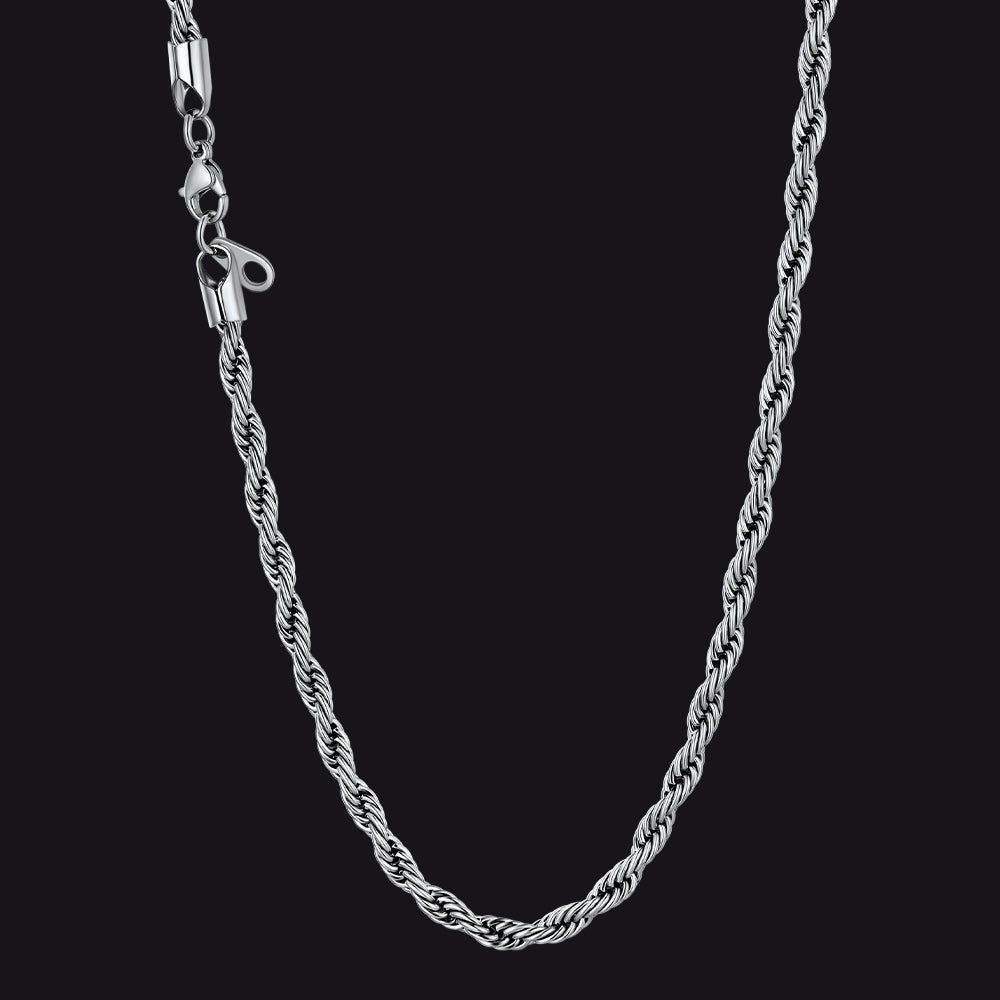 3/6/9MM Figaro Chain Necklace for Men | Stainless Steel