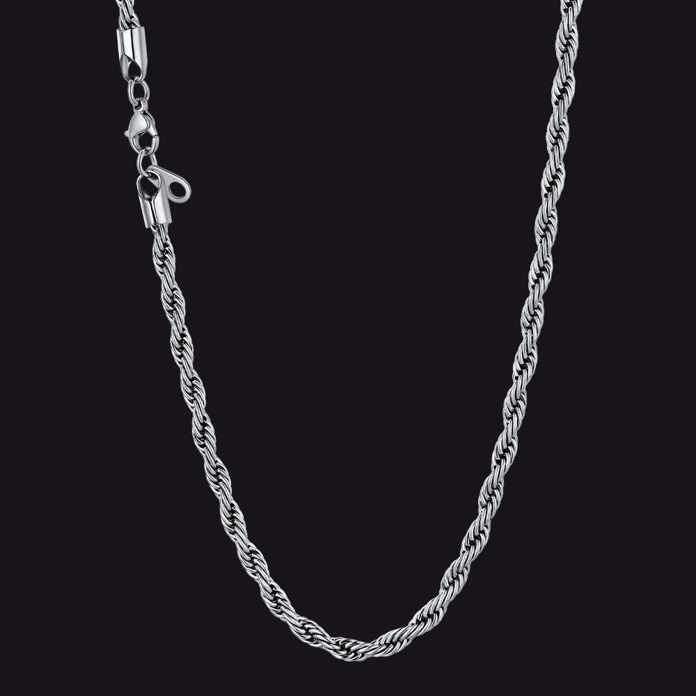 3/6/9MM Figaro Chain Necklace for Men | Stainless Steel