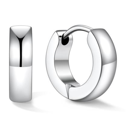 Classic Stainless Steel Hoop Earrings for Men
