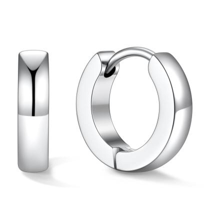 Classic Stainless Steel Hoop Earrings for Men