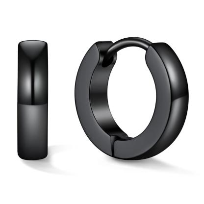 Classic Stainless Steel Hoop Earrings for Men