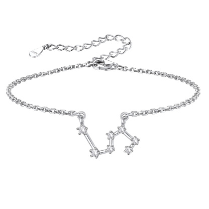 Adjustable Zodiac Cubic Zirconia Horoscope Chain Anklet