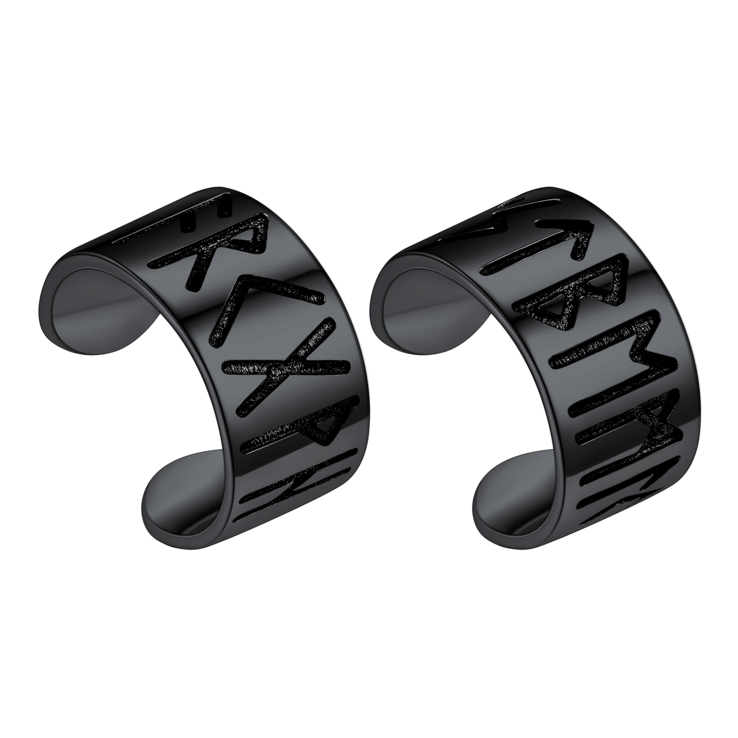 Silver Viking Runes Ear Cuff For Men