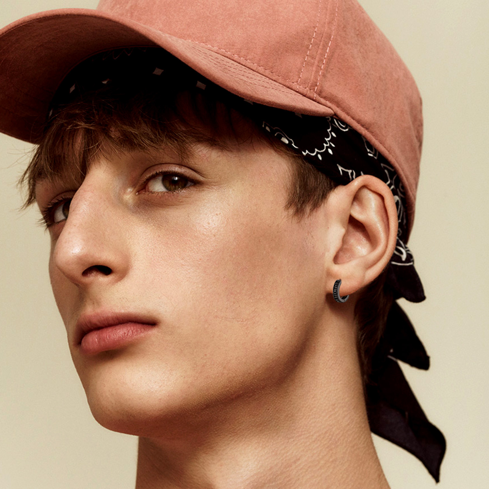 Viking Runes Huggie Earrings For Men