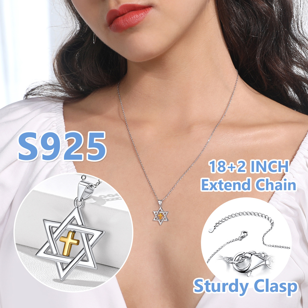 Star of David Cross Pendant Jewelry
