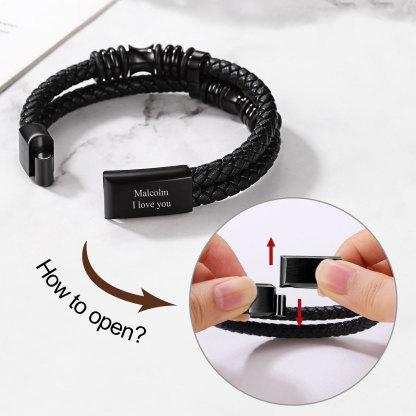 Wrap Braided Leather Bracelets For Men