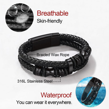 Wrap Braided Leather Bracelets For Men