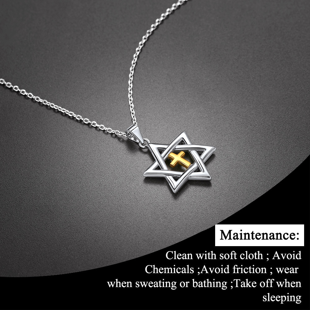 Star of David Cross Pendant Jewelry