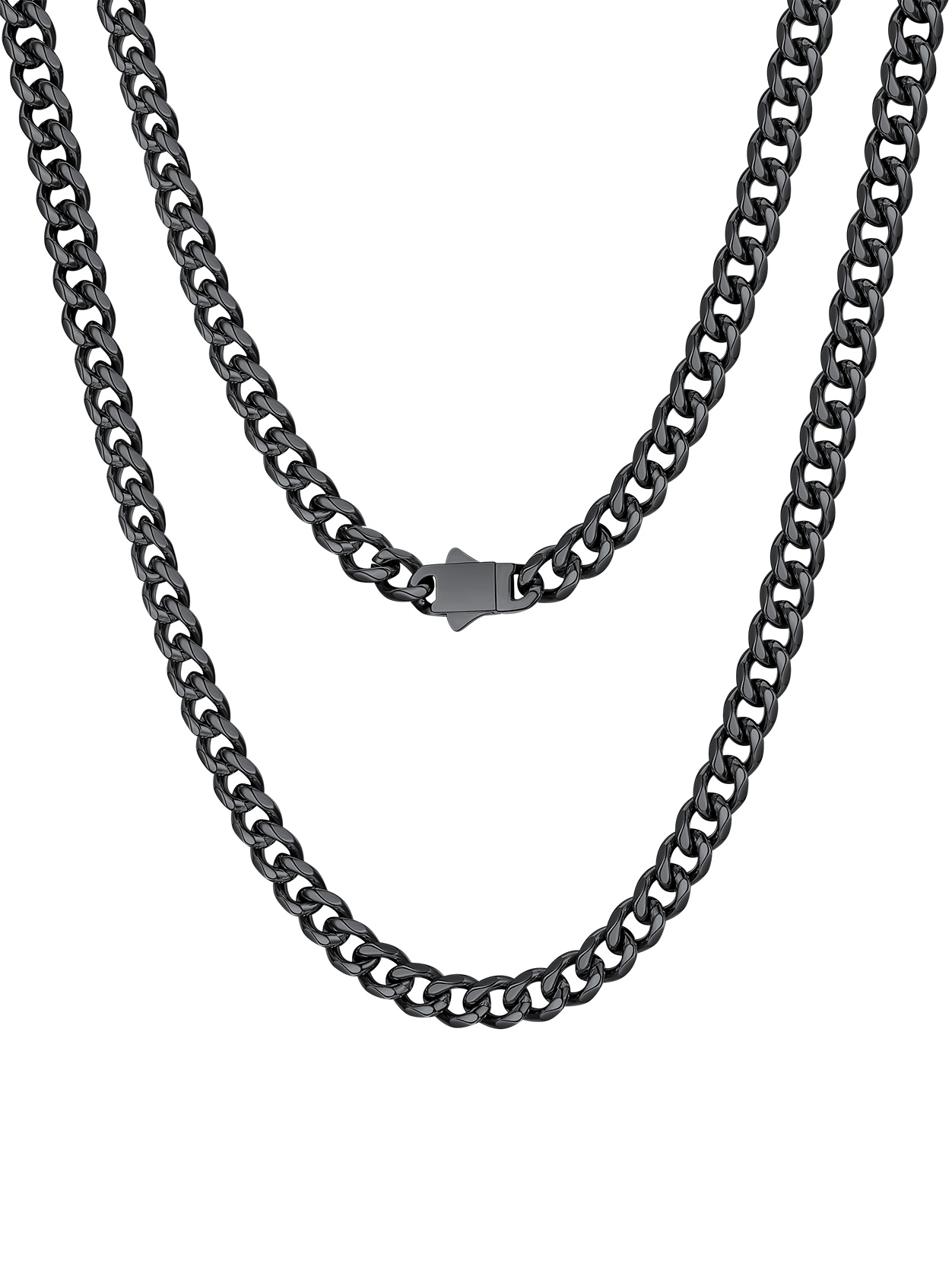 6MM/9MM/12MM Stainless Steel Polished Cuban Link Chain Necklace For Men