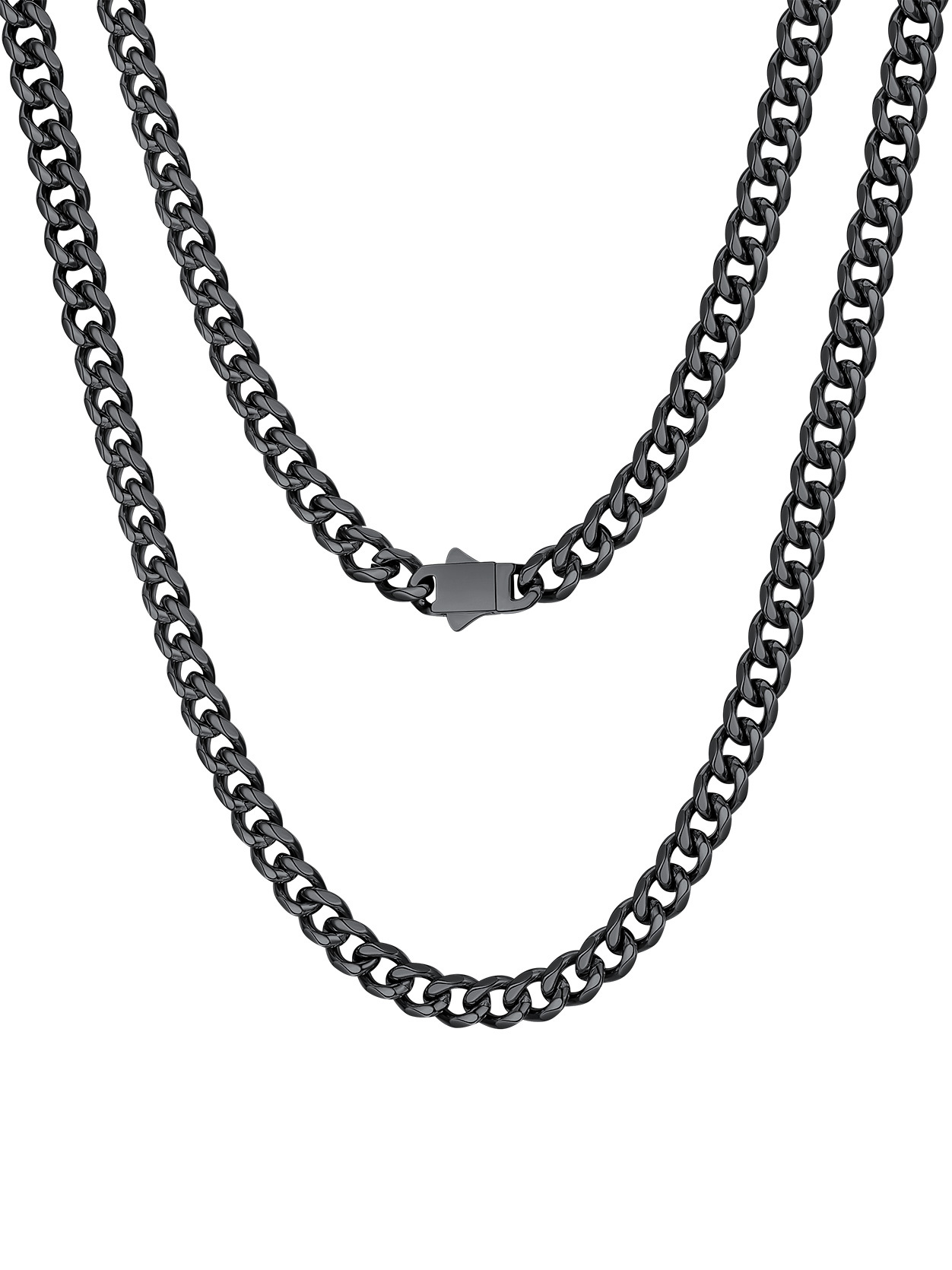 6MM/9MM/12MM Stainless Steel Polished Cuban Link Chain Necklace For Men