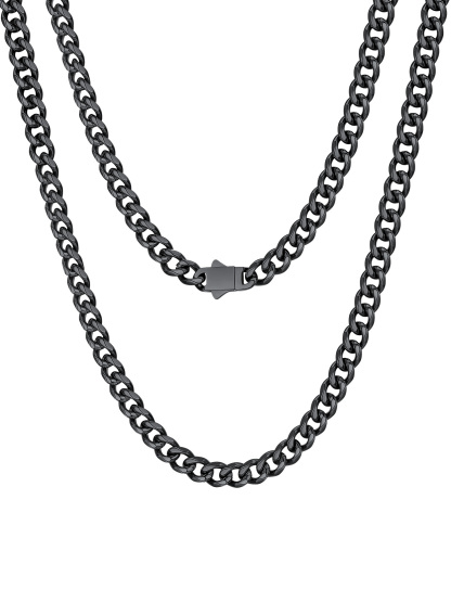 6MM/9MM/12MM Stainless Steel Polished Cuban Link Chain Necklace For Men