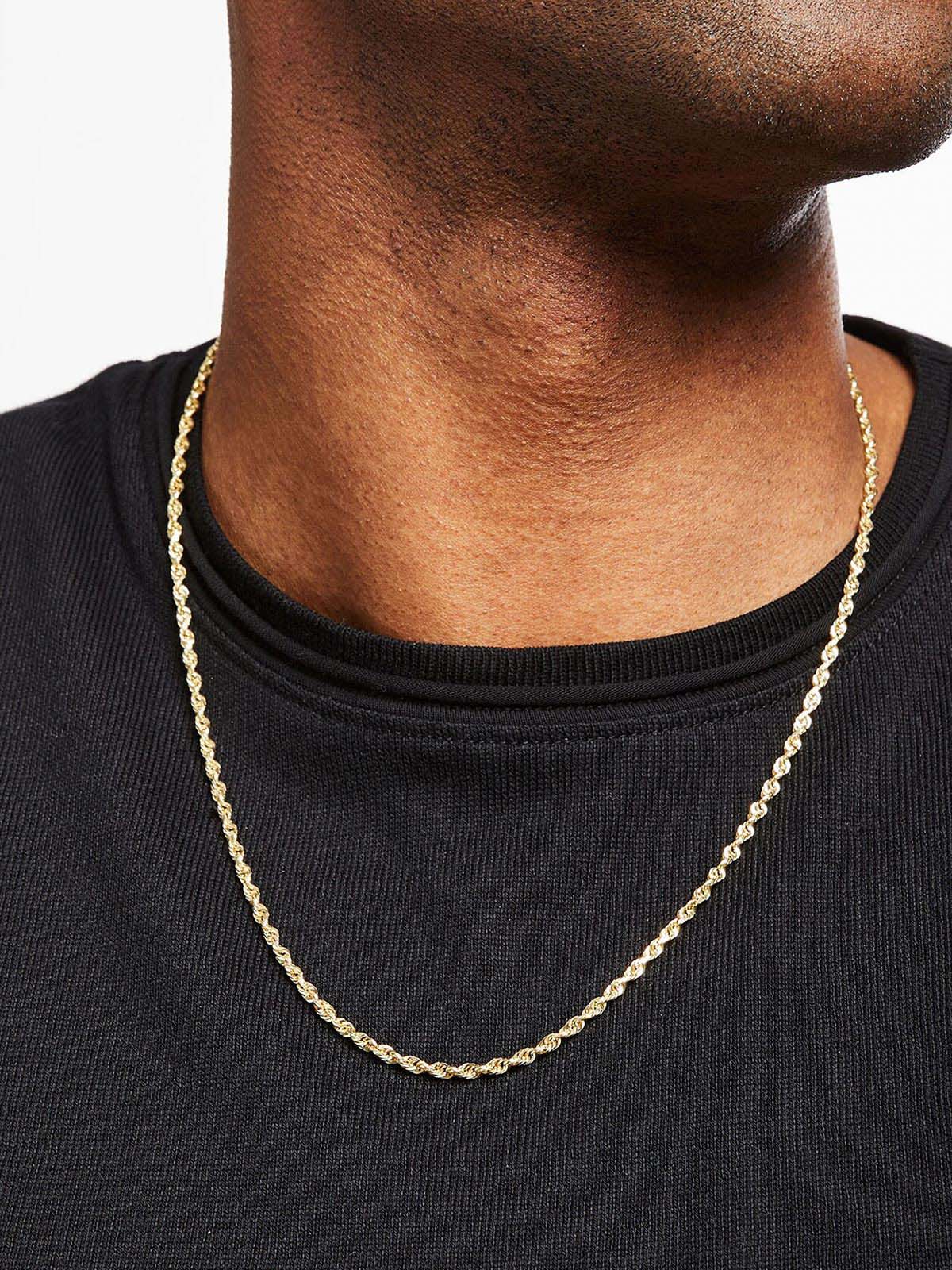 3/6MM Twisted Rope Chain Stainless Steel Link Necklace For Men
