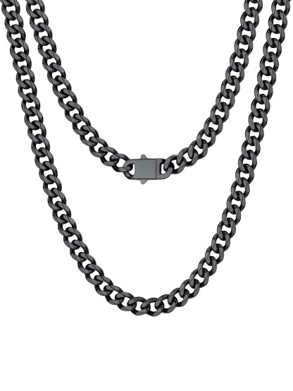 6MM/9MM/12MM Stainless Steel Polished Cuban Link Chain Necklace For Men