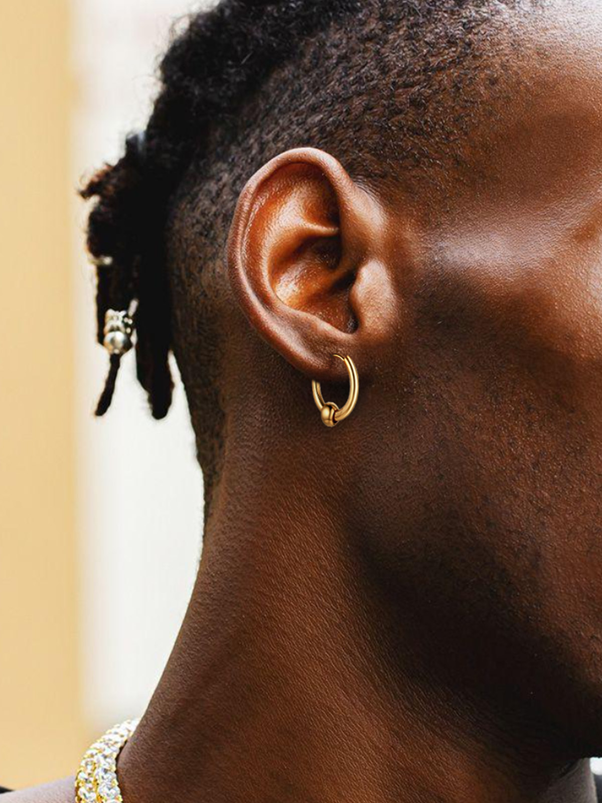chainshouse Huggie Hoop Earrings Set For Men 3 Pairs chainshouse