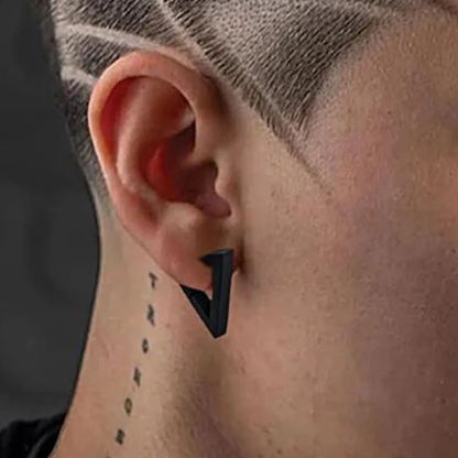 Stainless Steel Triangle Punk Huggie Hoop Earrings for Men Women