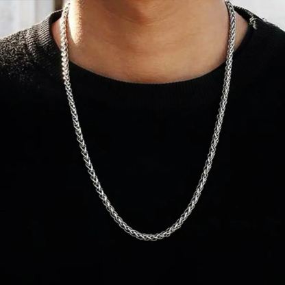 3mm Twisted Spiga Wheat Chain Necklace