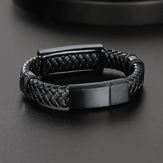 Star of David Cuff Bracelet Leather