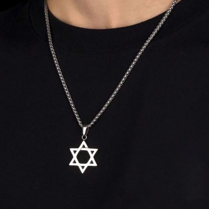 Star of David Pendant Necklace 316L Stainless Steel