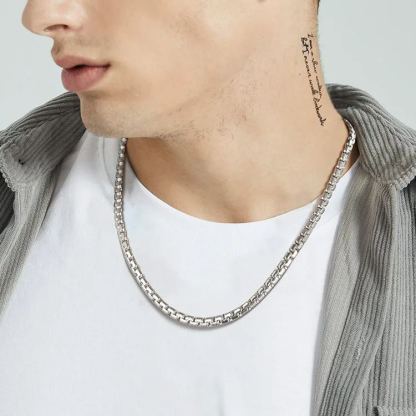 6mm Box Chain 316L Steel for Men