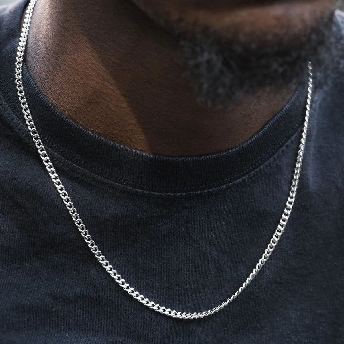 13mm Curb Chain Necklace Stainless Steel