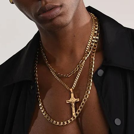 13mm Curb Chain Necklace Stainless Steel