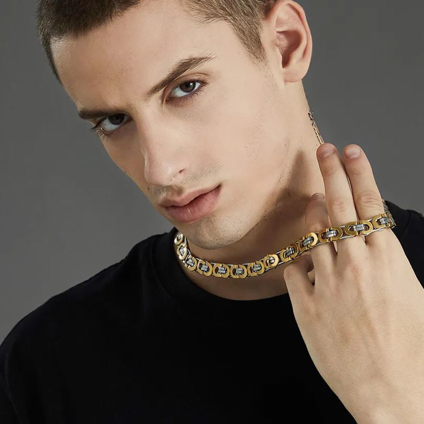 6mm Bicycle Chain Necklace Stainless Steel Black