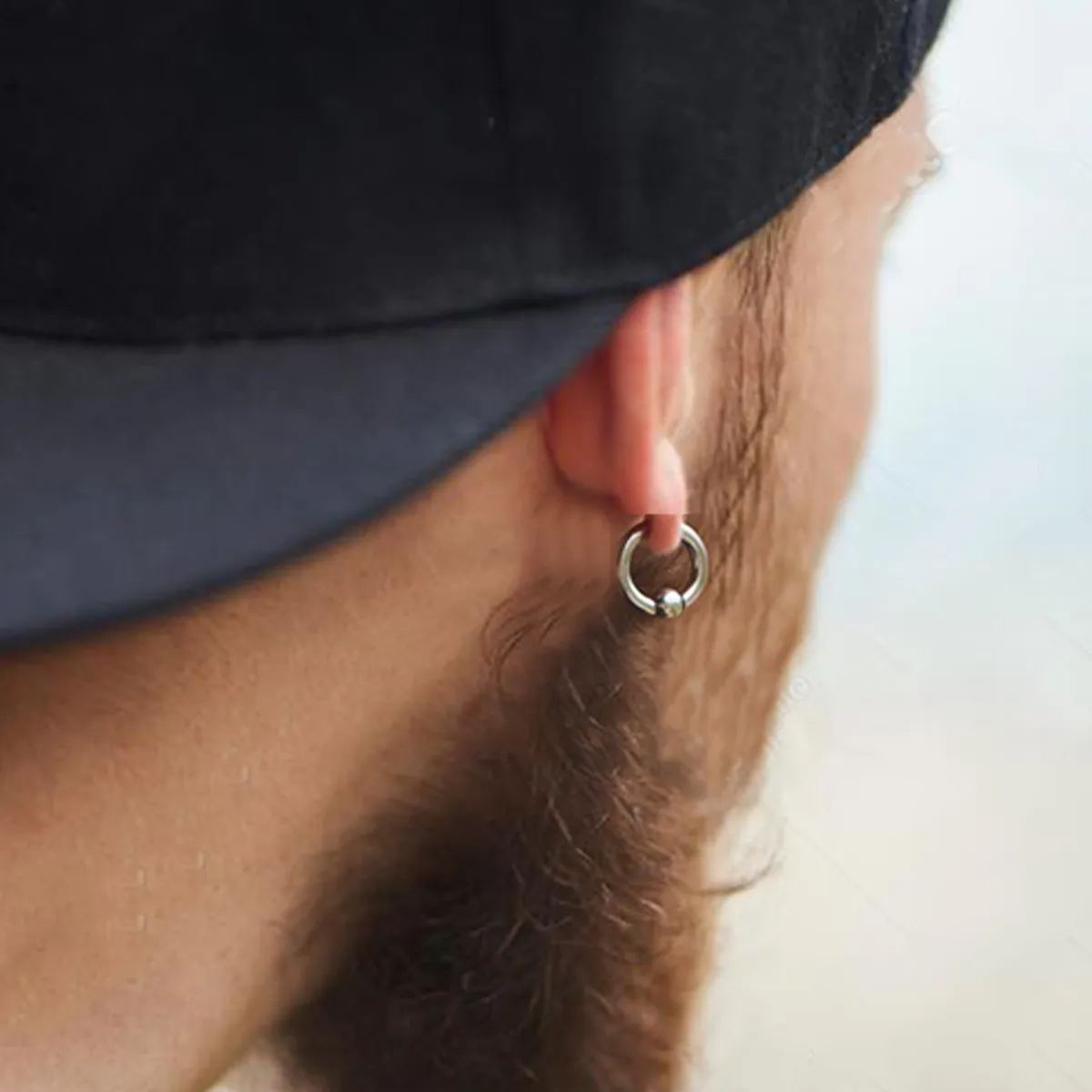 Hypoallergenic 316L Steel Punk Hoop Earrings