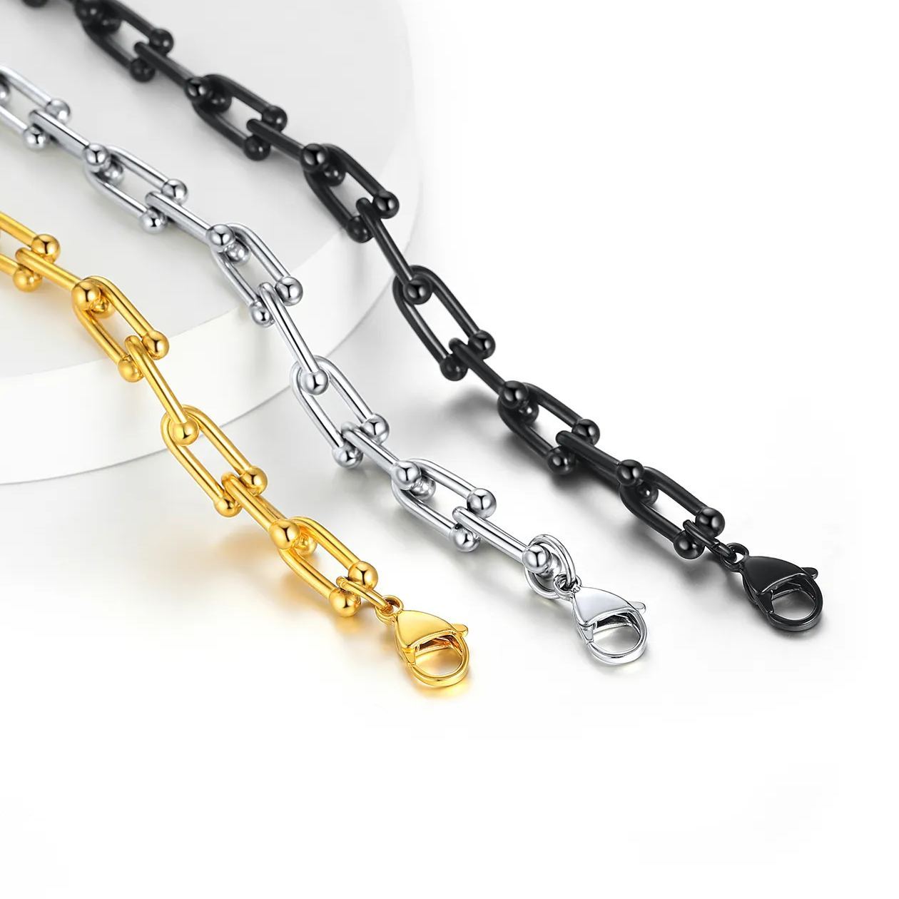 6mm Paperclip Chain Necklace & Bracelet Set