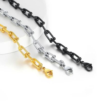 6mm Paperclip Chain Necklace & Bracelet Set