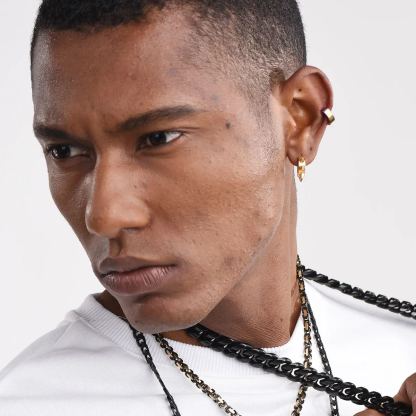 Punk Spike Huggie Hoop Earrings