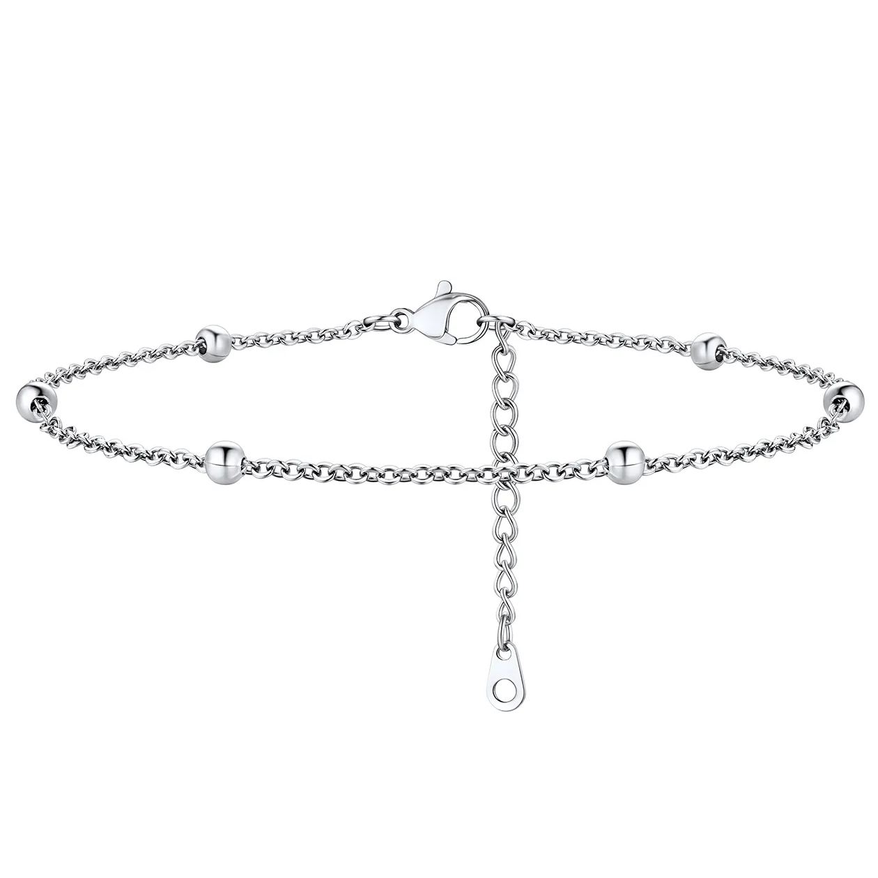 Delicate Beaded Chain Anklet for Women