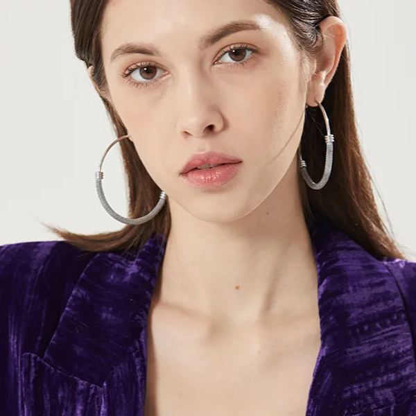 Gothic Thick Hoop Earrings for Women