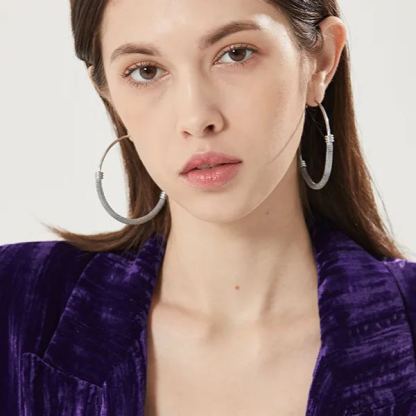 Gothic Thick Hoop Earrings for Women