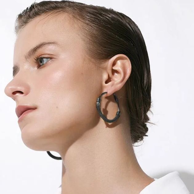 Gothic Thick Hoop Earrings for Women