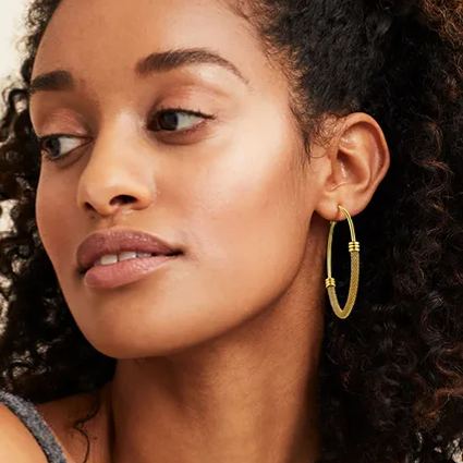 Gothic Thick Hoop Earrings for Women