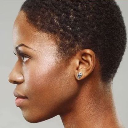 Punk Black Stud Skull Earrings