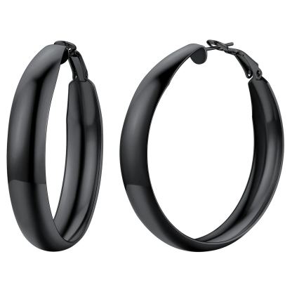 Minimalist Circle Hoop Earrings 60mm