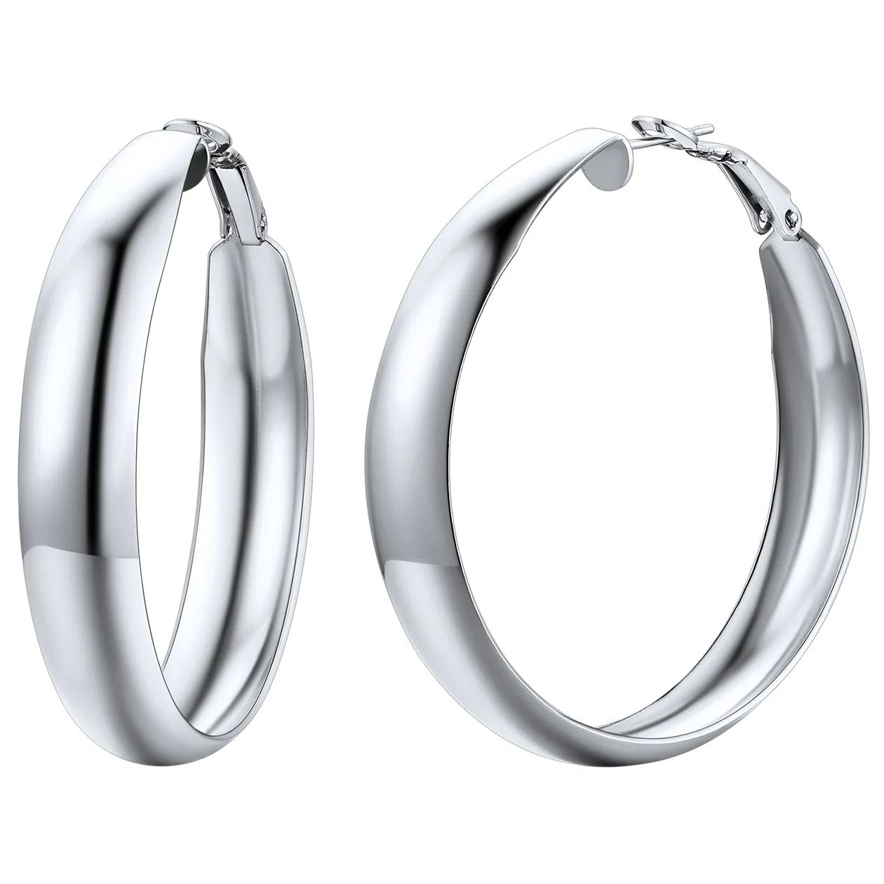 Minimalist Circle Hoop Earrings 60mm