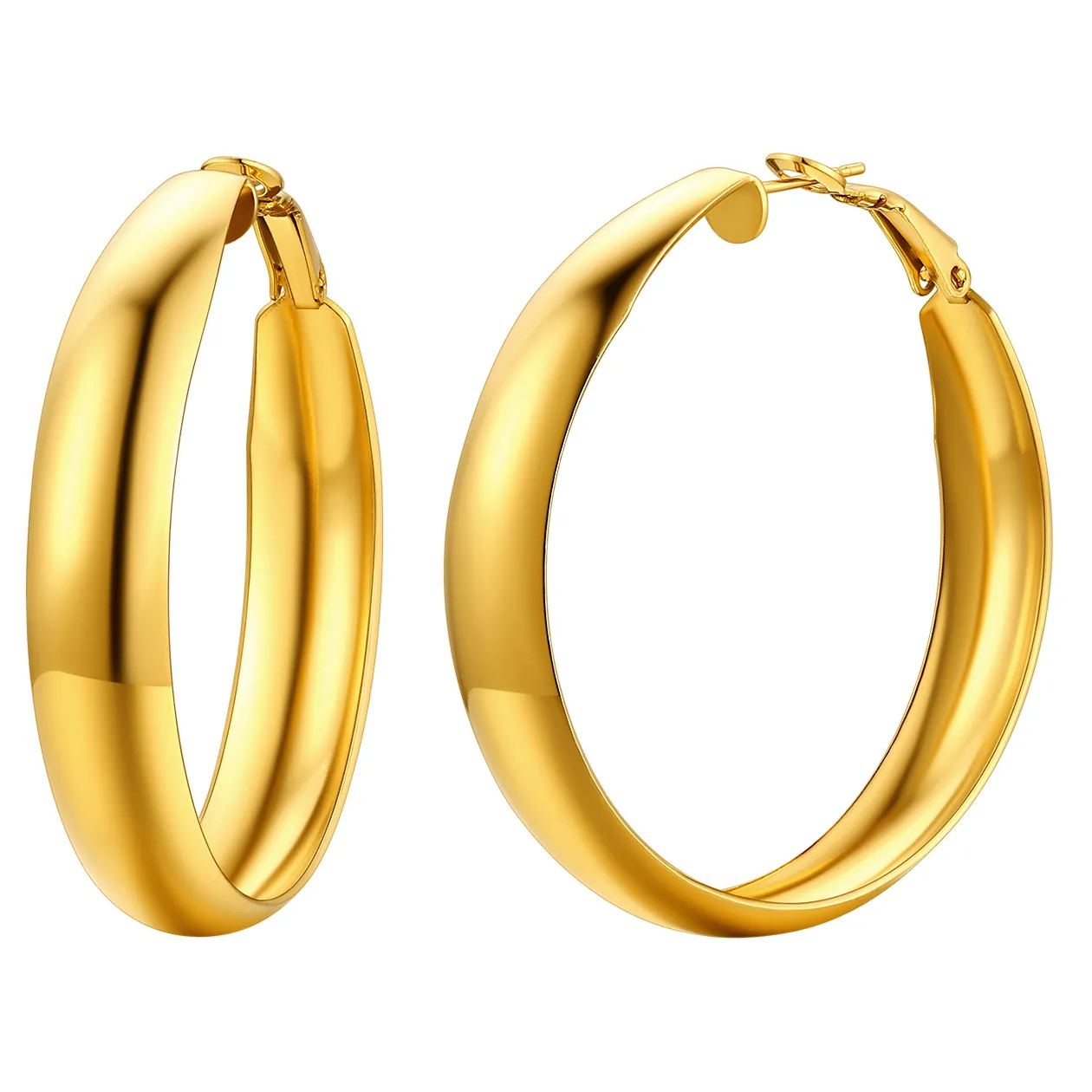 Minimalist Circle Hoop Earrings 60mm