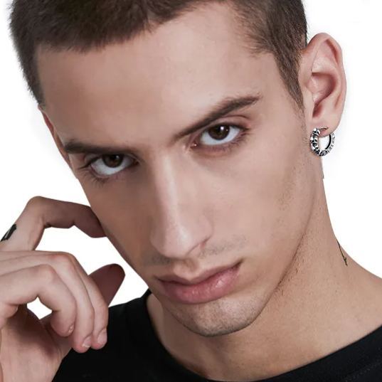 Skull Hoop Earrings for Men Women