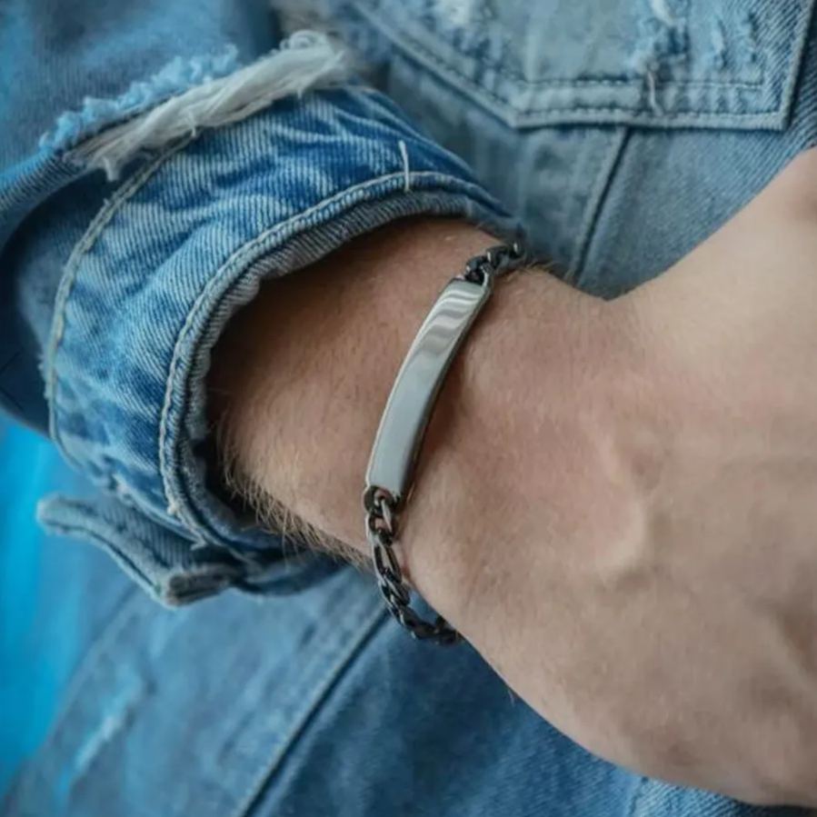 Cuban Curb ID Bracelet for Men