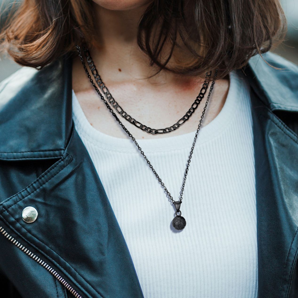 Vintage 6mm Figaro Chain Link Necklace