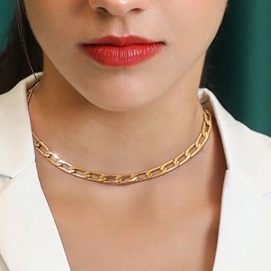 Simple Geometric Choker Necklace