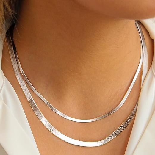 Simple Flat Snake Chain Choker