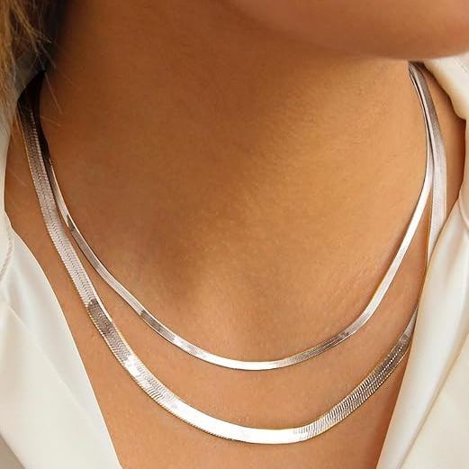 Simple Flat Snake Chain Choker