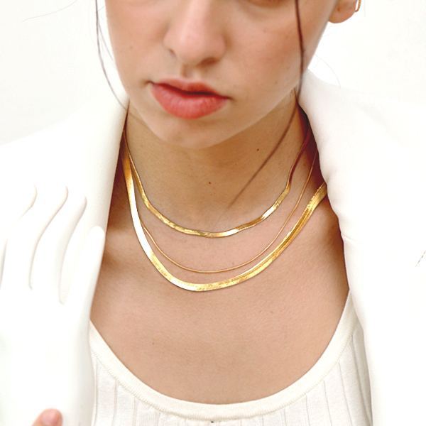 Simple Flat Snake Chain Choker