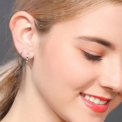 Flat Square Wire Hoop Earrings