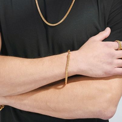 6mm Stainless Steel Solid Chain Bracelet